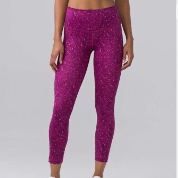 lululemon athletica Pants - Lululemon Wunder Under 7/8 Tight Geometric Pink